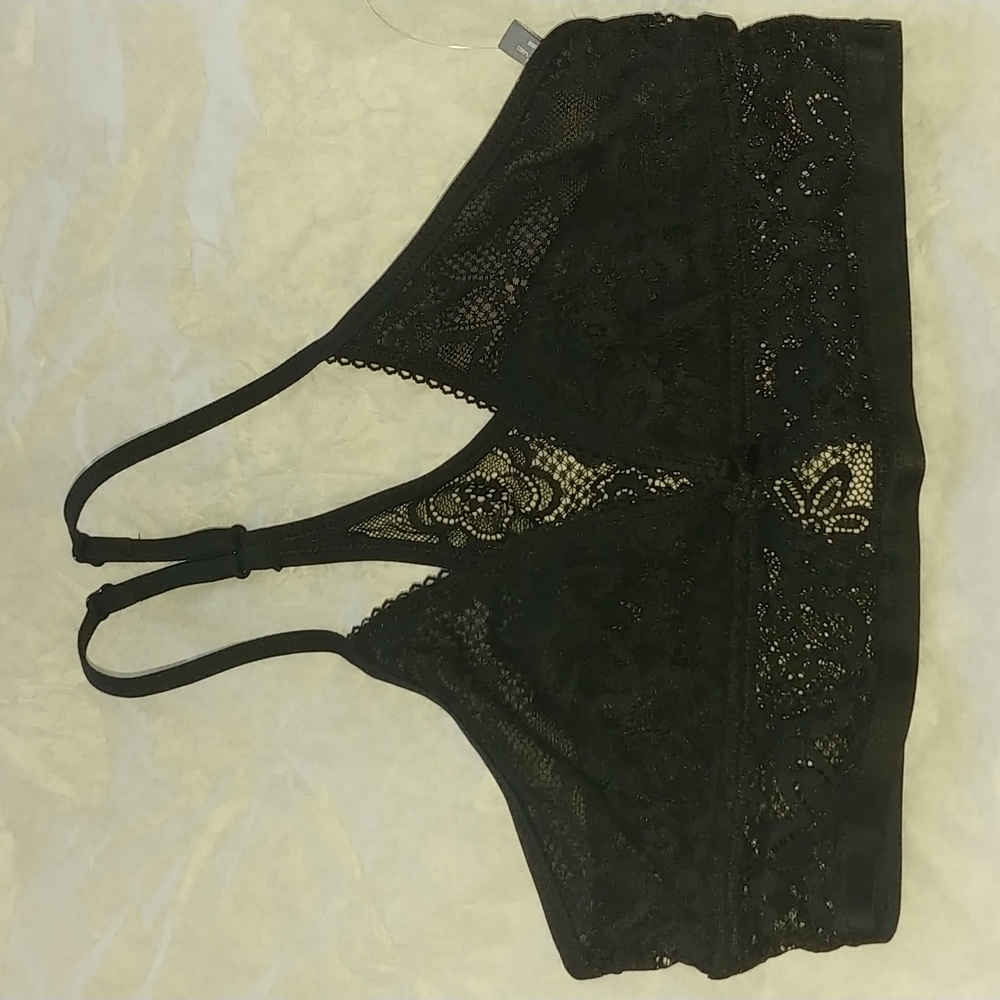 Aerie black lace unlined bralette Brand new